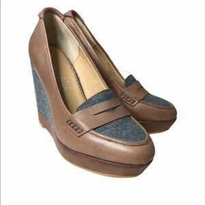 𝅺🆕 Splendid Logan Wedge Pump Perry Loafer Leather